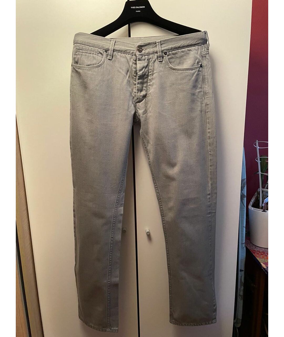 JIL SANDER Серые хлопковые джинсы скинни, фото 8