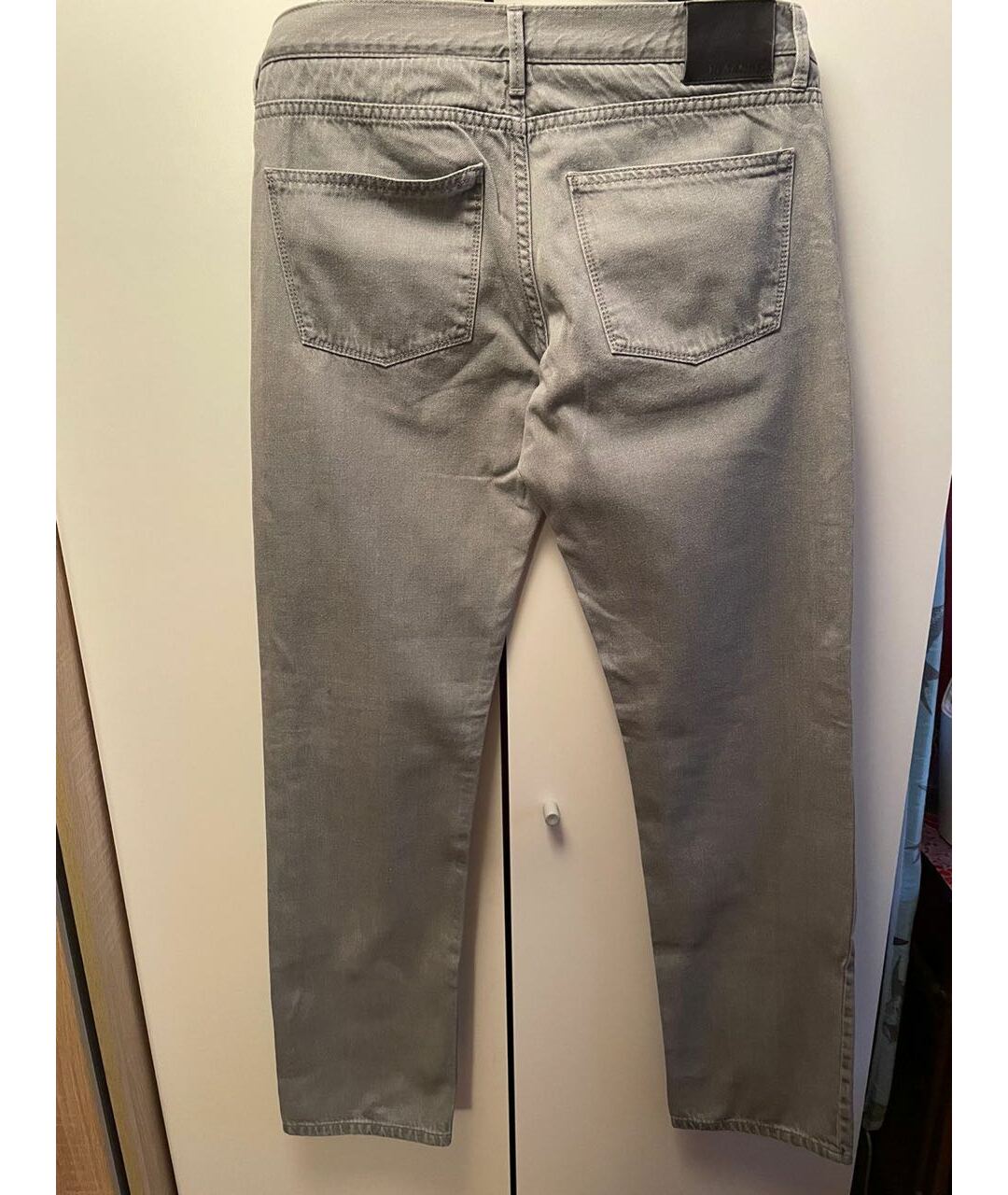 JIL SANDER Серые хлопковые джинсы скинни, фото 2