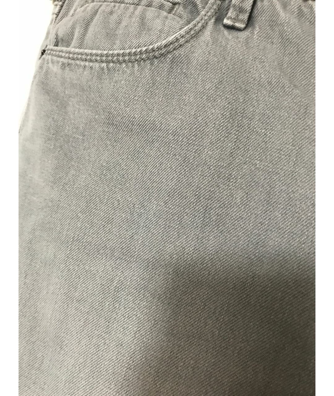 JIL SANDER Серые хлопковые джинсы скинни, фото 6