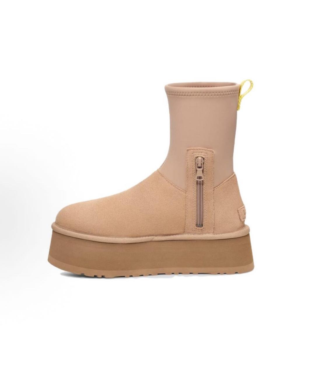 UGG AUSTRALIA Бежевые замшевые полусапоги, фото 4