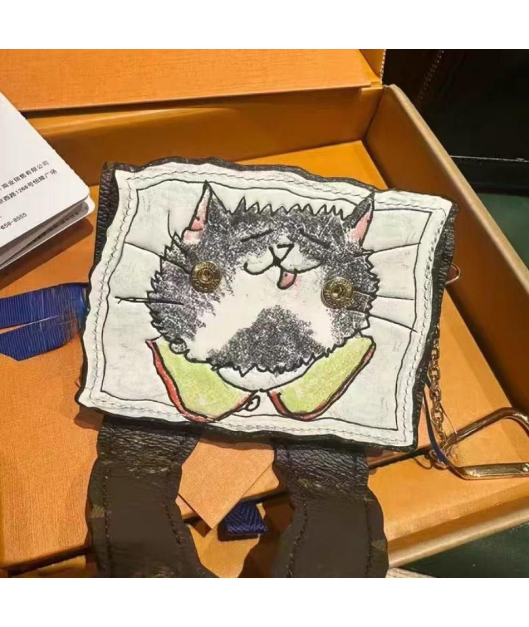 LOUIS VUITTON Коричневый кожаный кошелек, фото 2