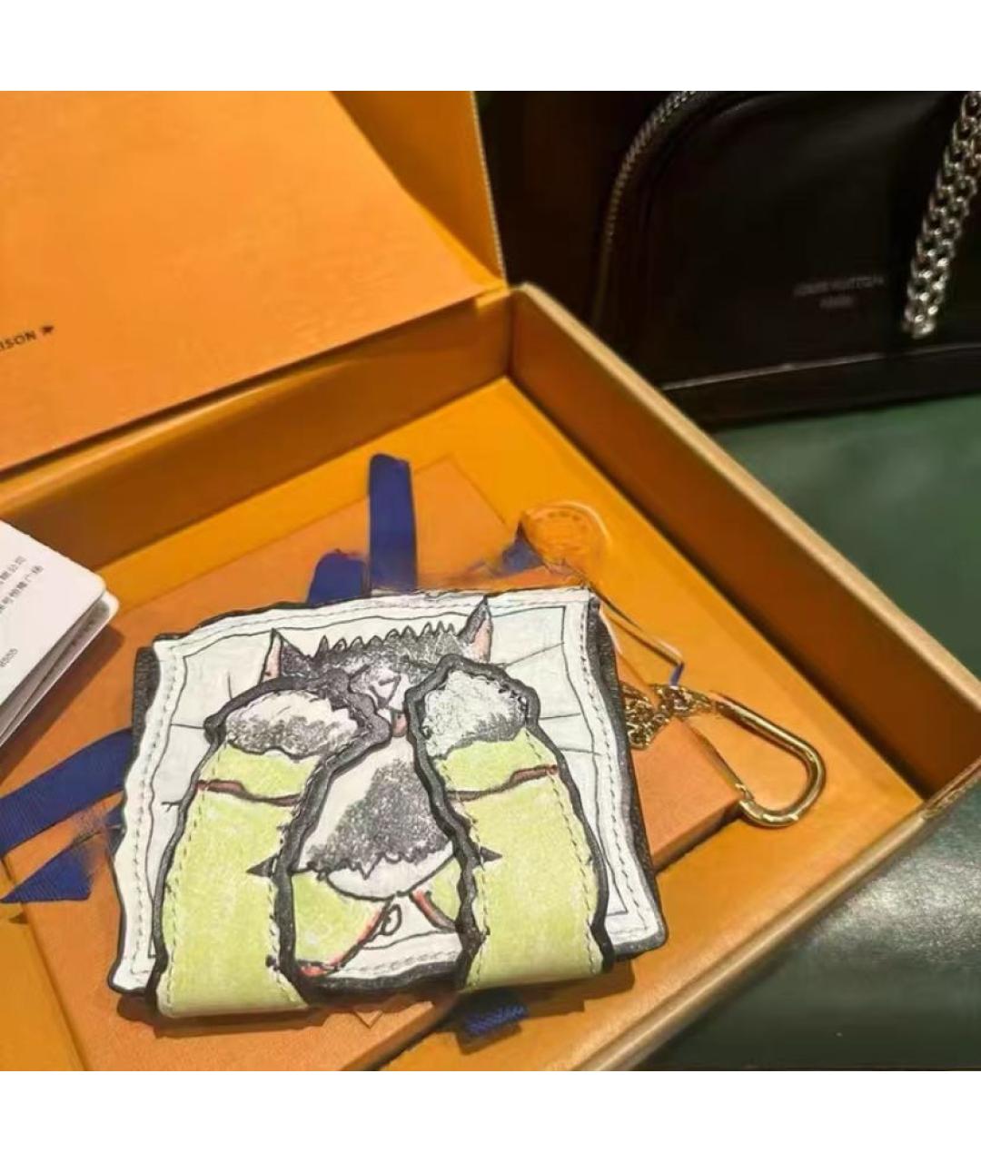 LOUIS VUITTON Коричневый кожаный кошелек, фото 3