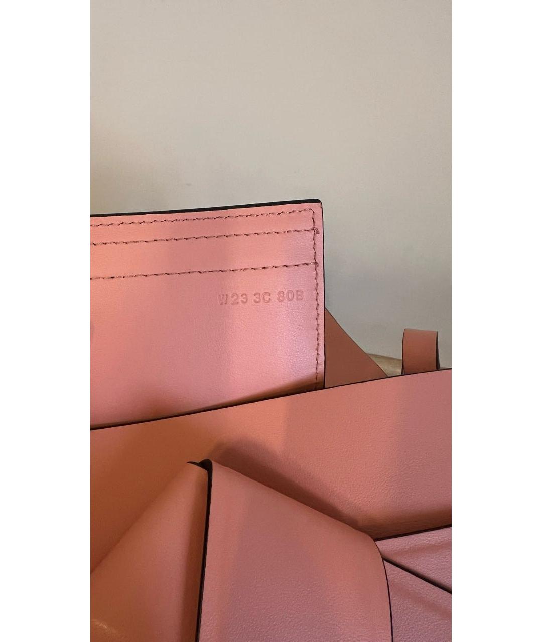 ACNE STUDIOS Розовая кожаная сумка через плечо, фото 5