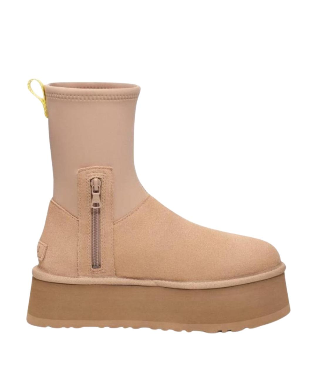 UGG AUSTRALIA Бежевые замшевые полусапоги, фото 1