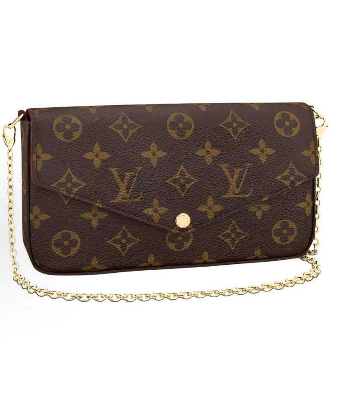 LOUIS VUITTON Коричневая кожаная сумка с короткими ручками, фото 1