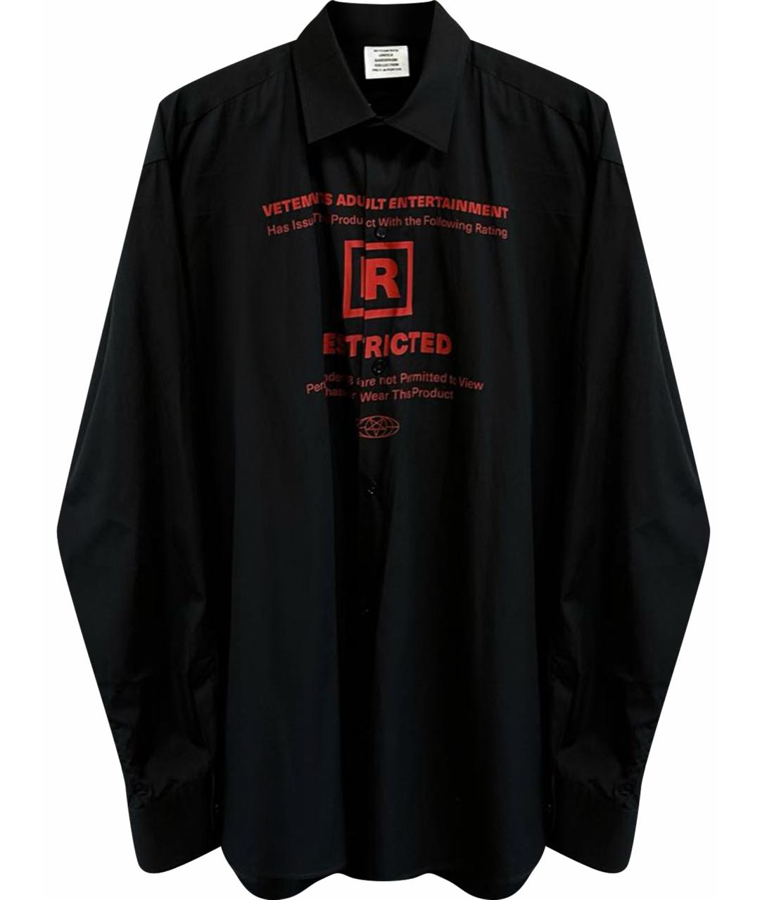 VETEMENTS Черная кэжуал рубашка, фото 1