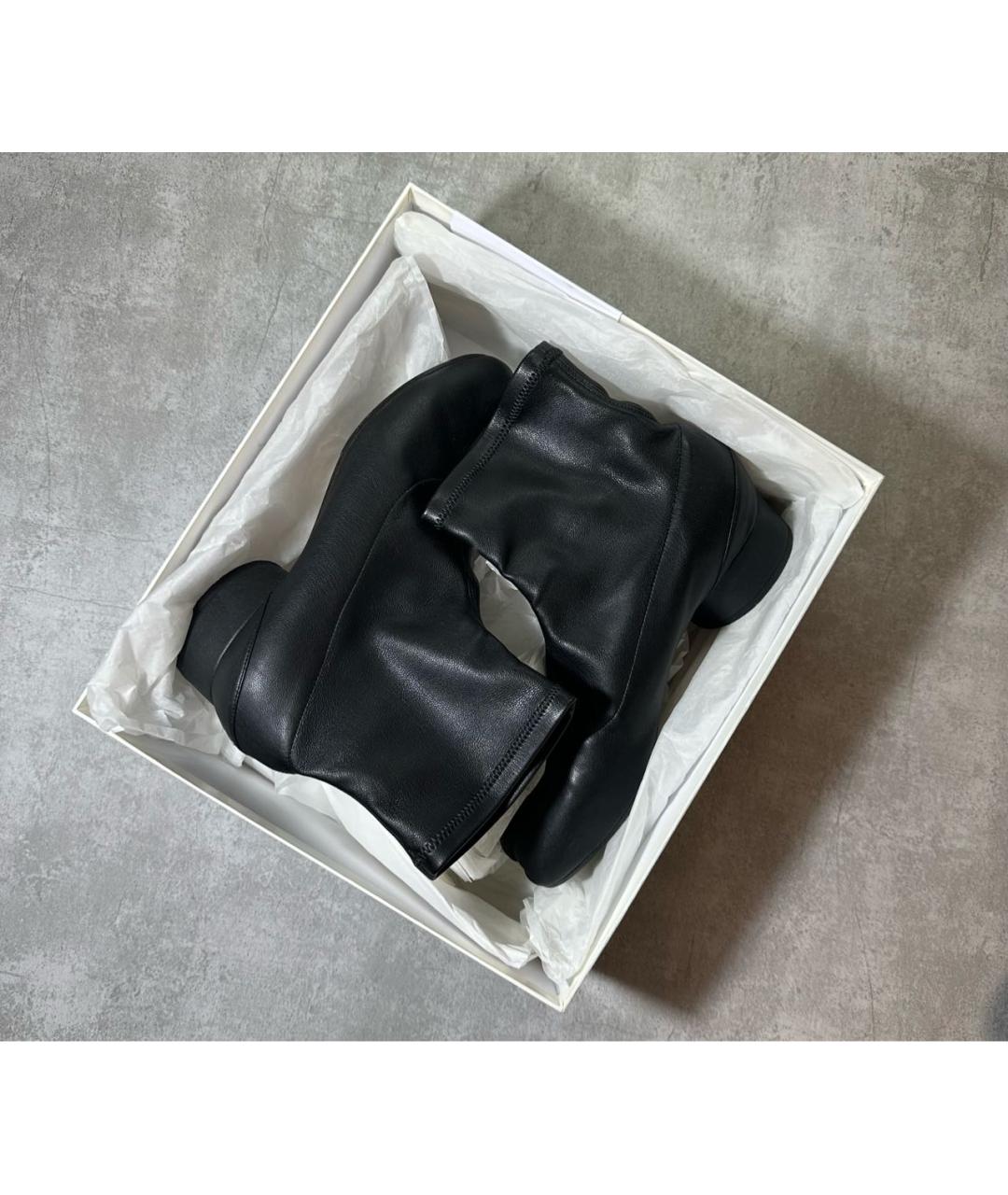 MAISON MARGIELA Черные кожаные ботильоны, фото 5