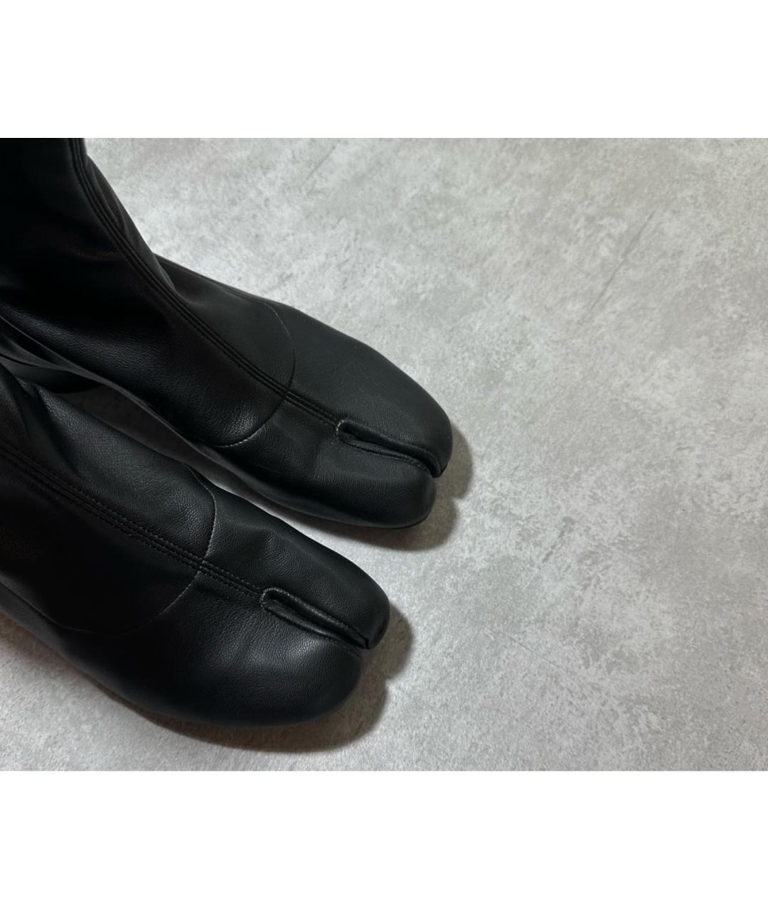 MAISON MARGIELA Черные кожаные ботильоны, фото 4