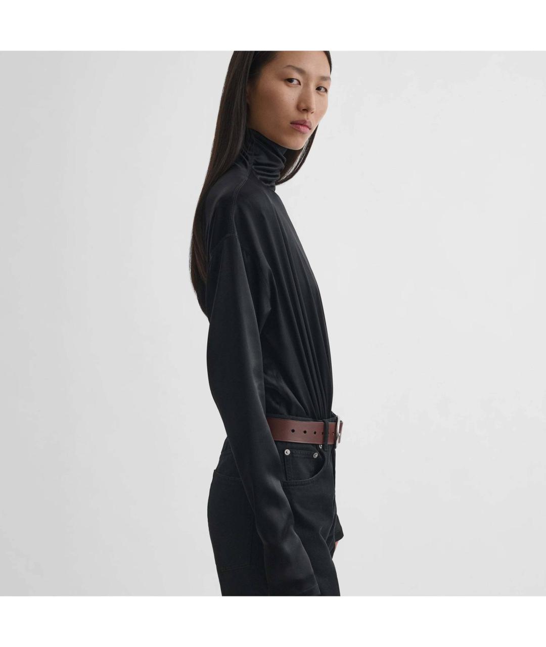 PHOEBE PHILO Черная шелковая водолазка, фото 4