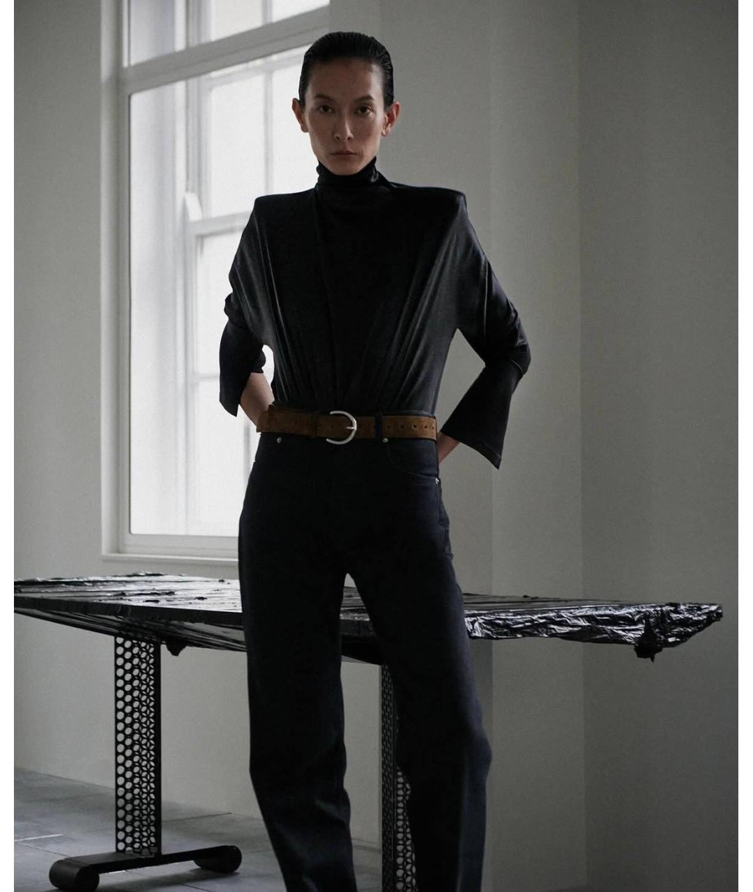 PHOEBE PHILO Черная шелковая водолазка, фото 2
