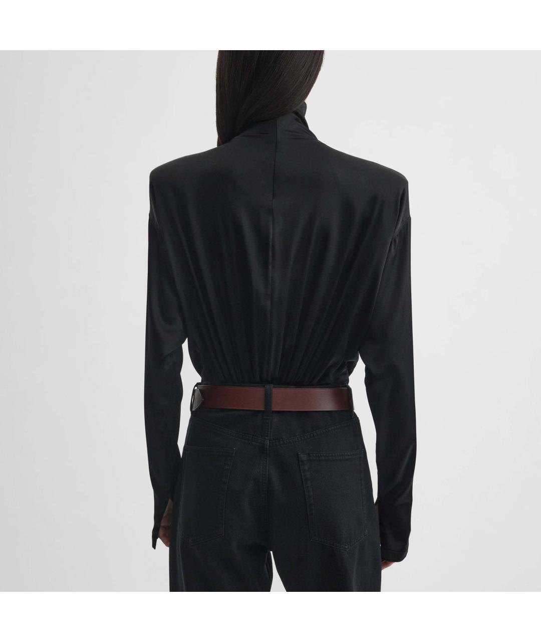 PHOEBE PHILO Черная шелковая водолазка, фото 5