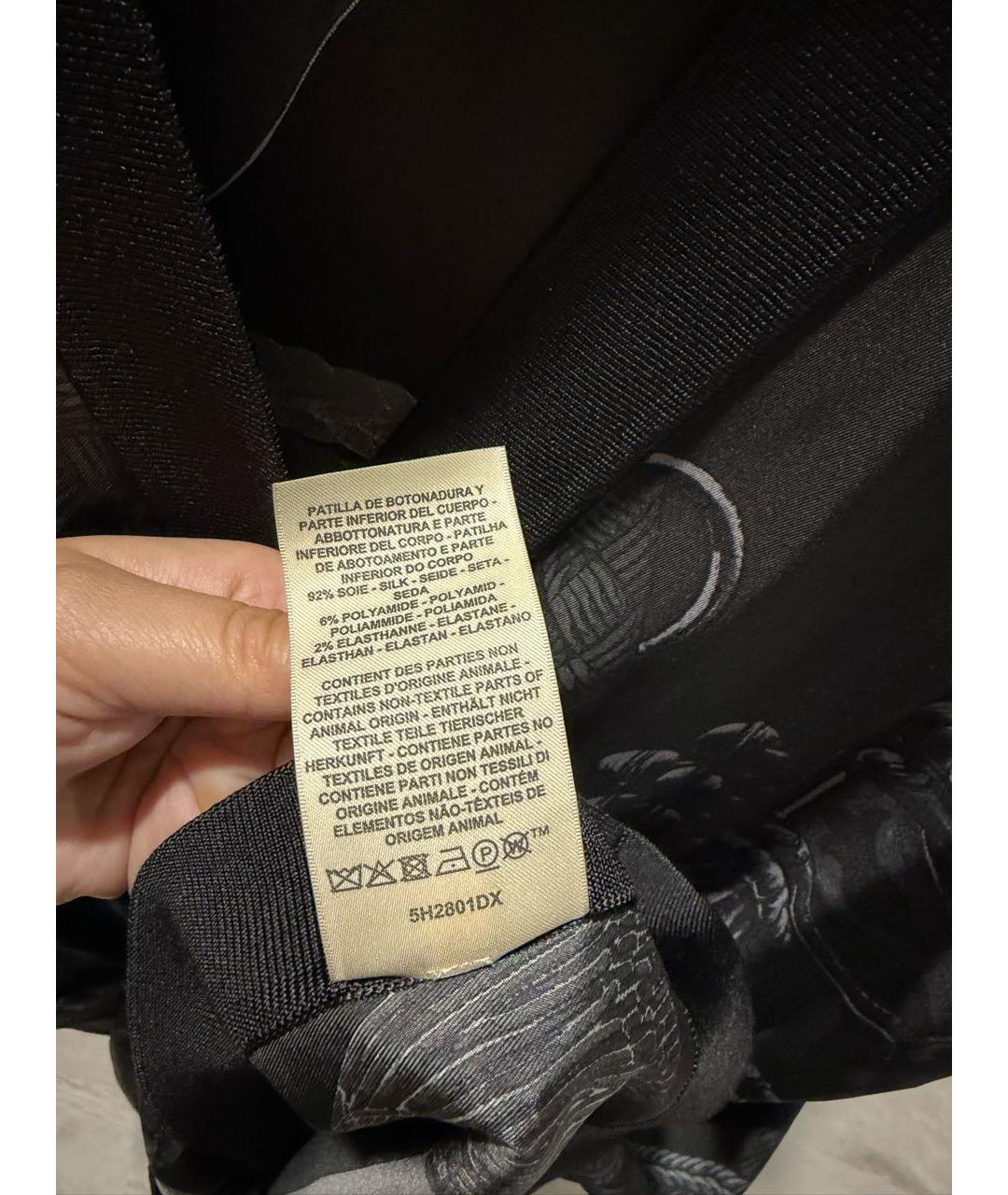 HERMES Черный шелковый кардиган, фото 8