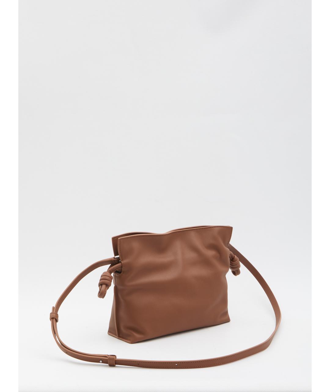 LOEWE Коричневая кожаная сумка через плечо, фото 2