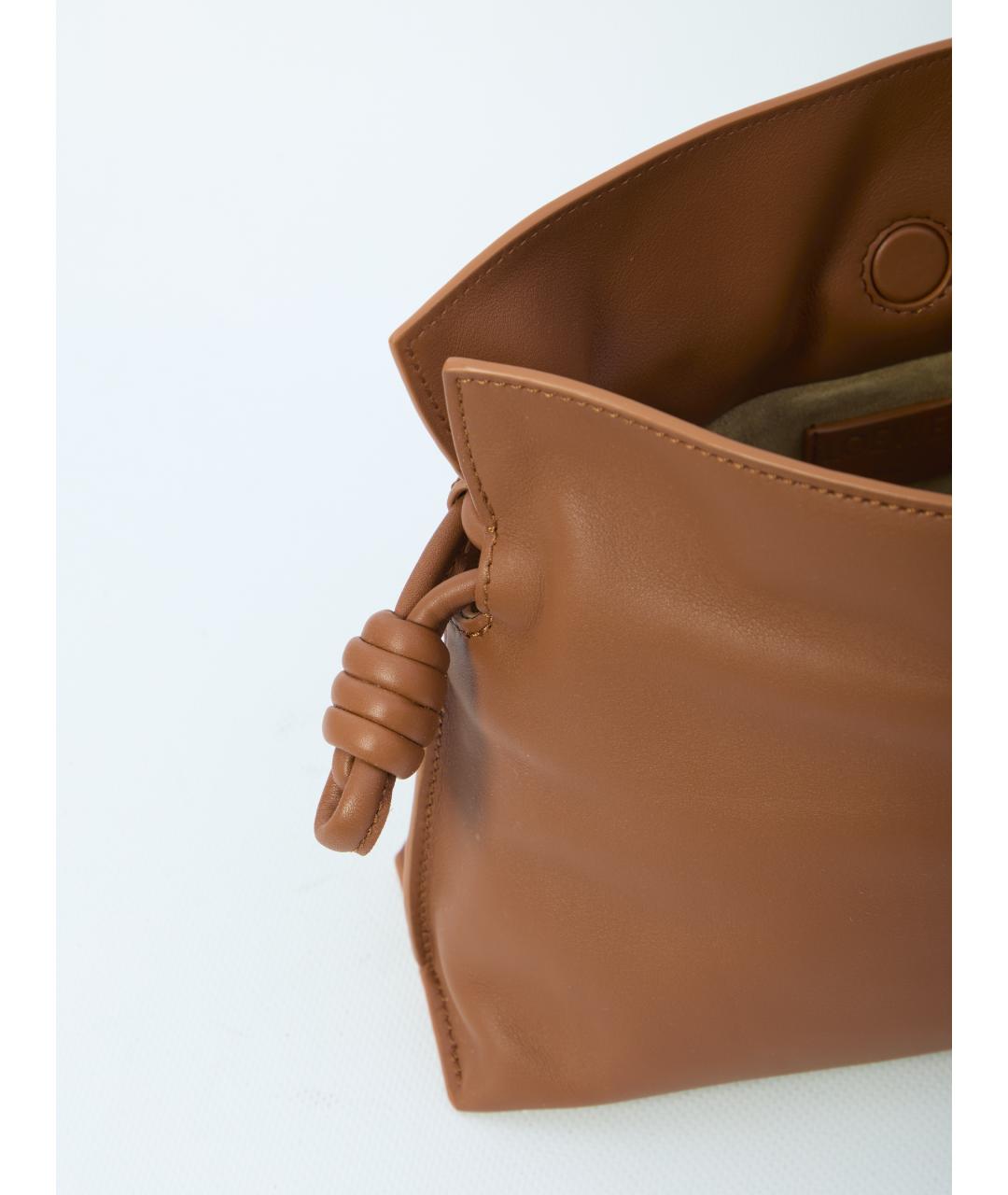 LOEWE Коричневая кожаная сумка через плечо, фото 4