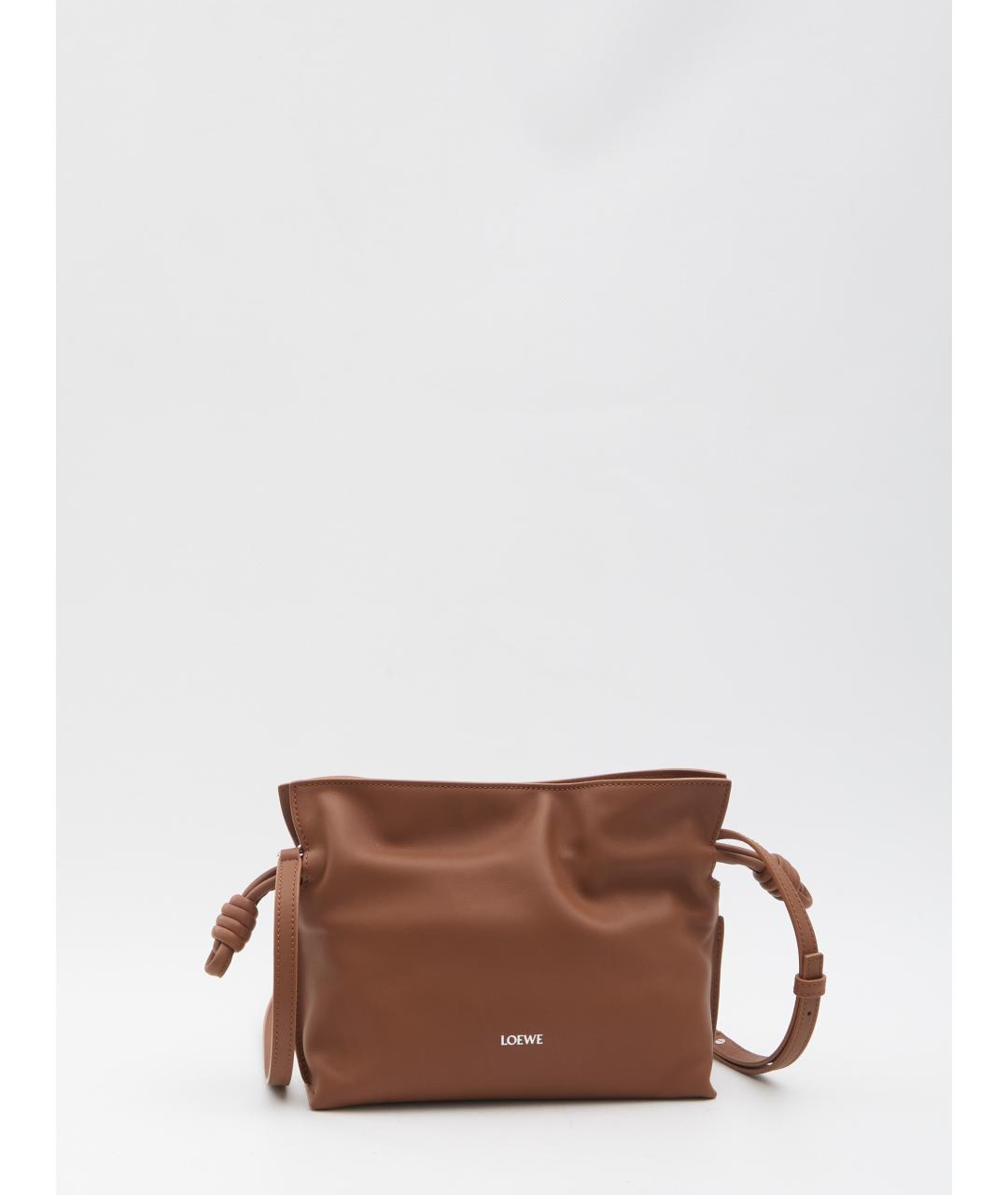 LOEWE Коричневая кожаная сумка через плечо, фото 5