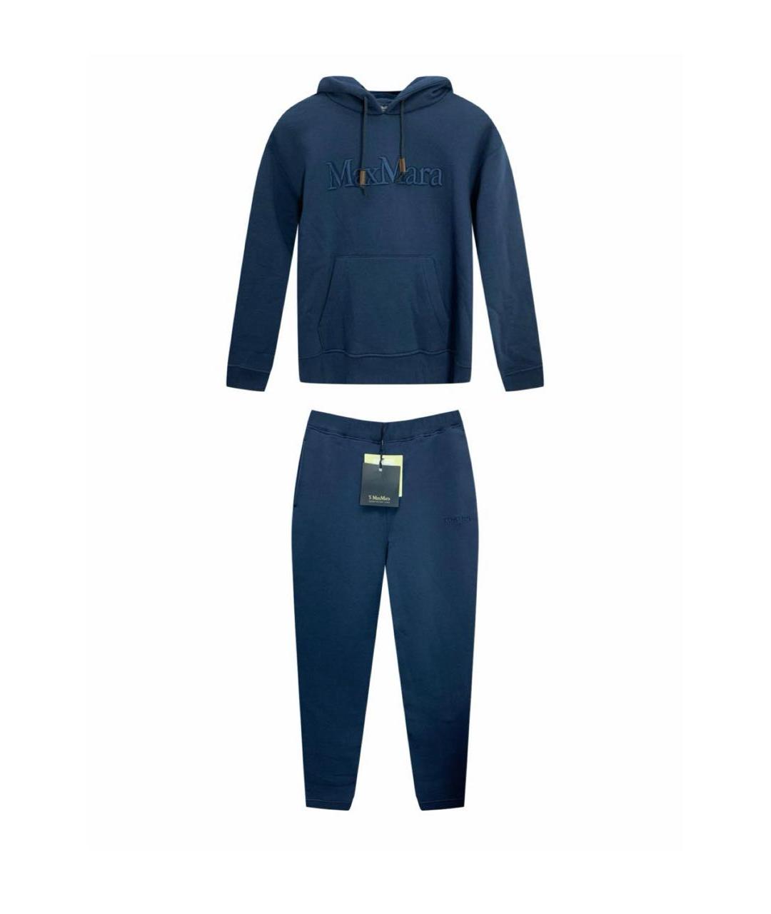 'S MAX MARA Темно-синий хлопко-эластановый спортивные костюмы, фото 1