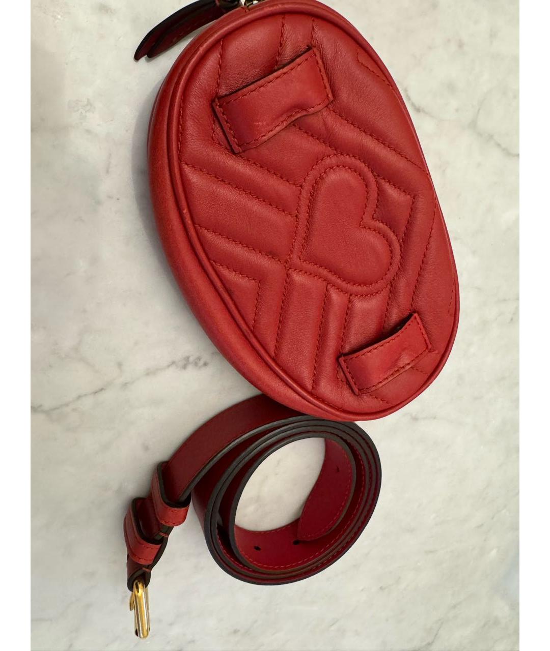 GUCCI Красная кожаная поясная сумка, фото 2