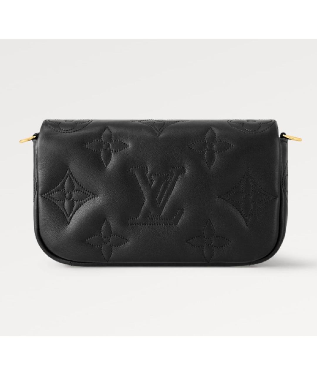 LOUIS VUITTON Черная кожаная сумка через плечо, фото 5