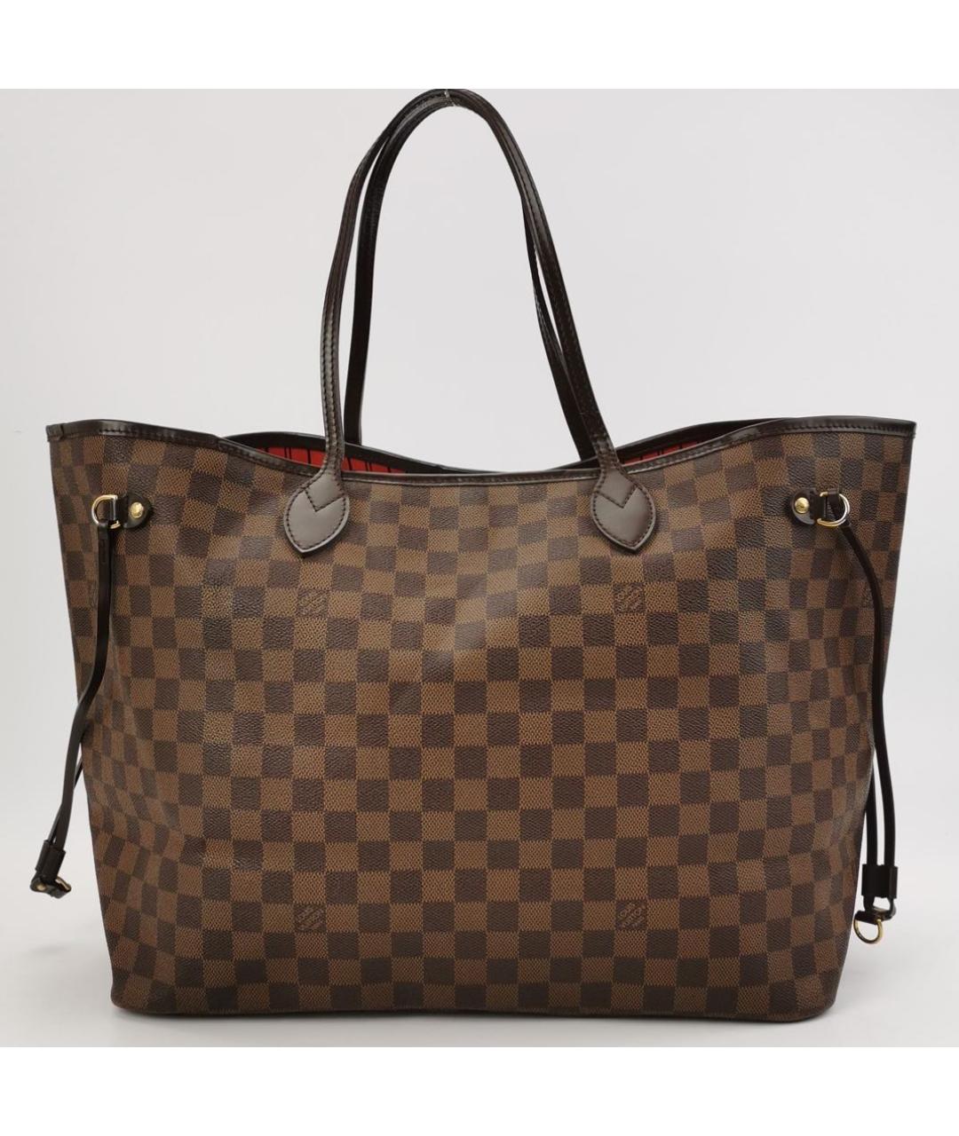 LOUIS VUITTON Коричневая кожаная сумка через плечо, фото 4