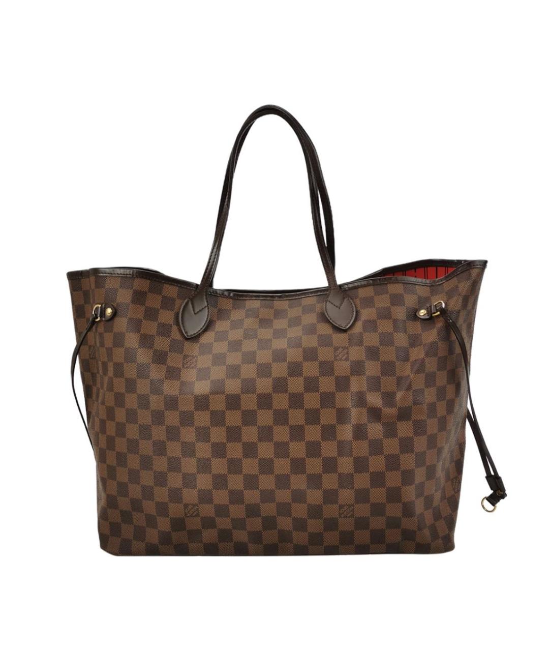 LOUIS VUITTON Коричневая кожаная сумка через плечо, фото 1