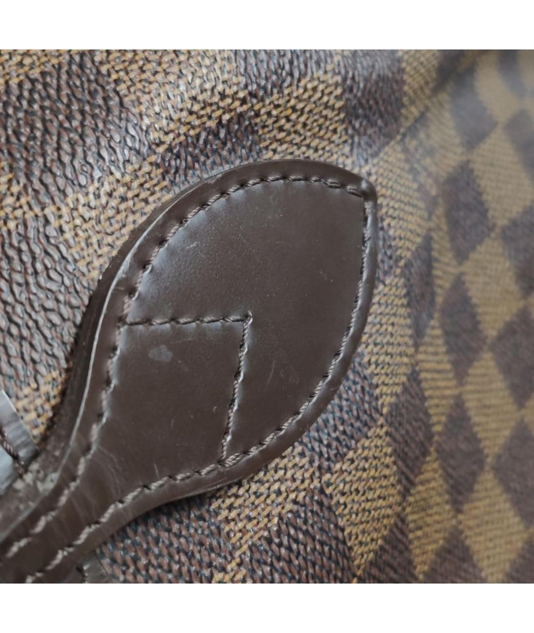 LOUIS VUITTON Коричневая кожаная сумка через плечо, фото 8