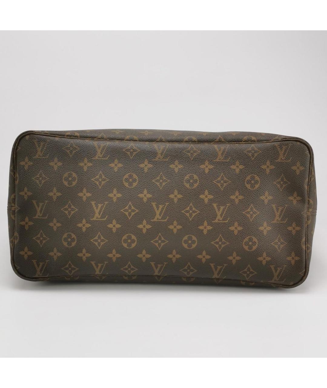 LOUIS VUITTON Коричневая кожаная сумка тоут, фото 4