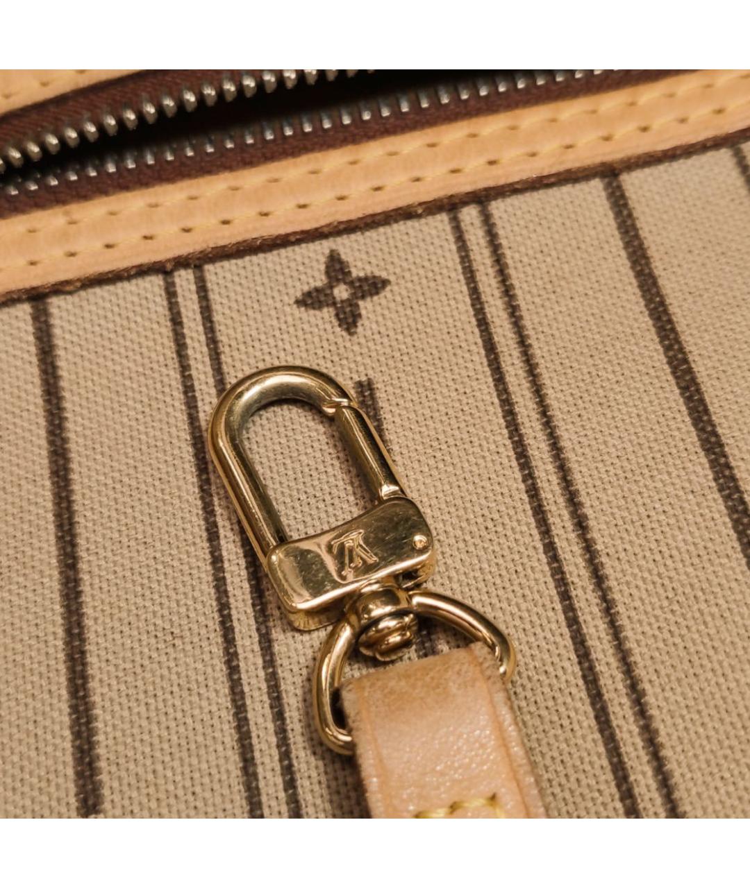 LOUIS VUITTON Коричневая кожаная сумка тоут, фото 8