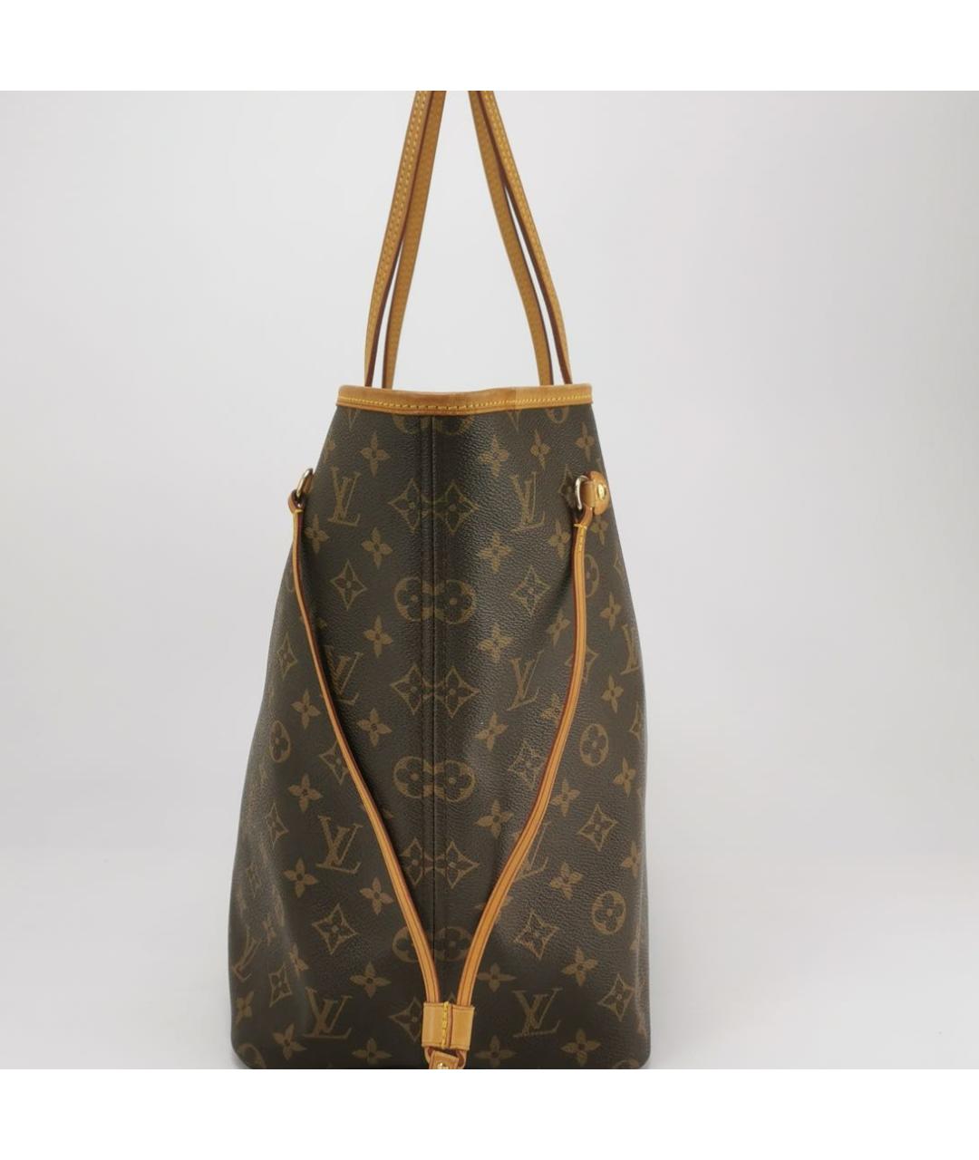 LOUIS VUITTON Коричневая кожаная сумка тоут, фото 2