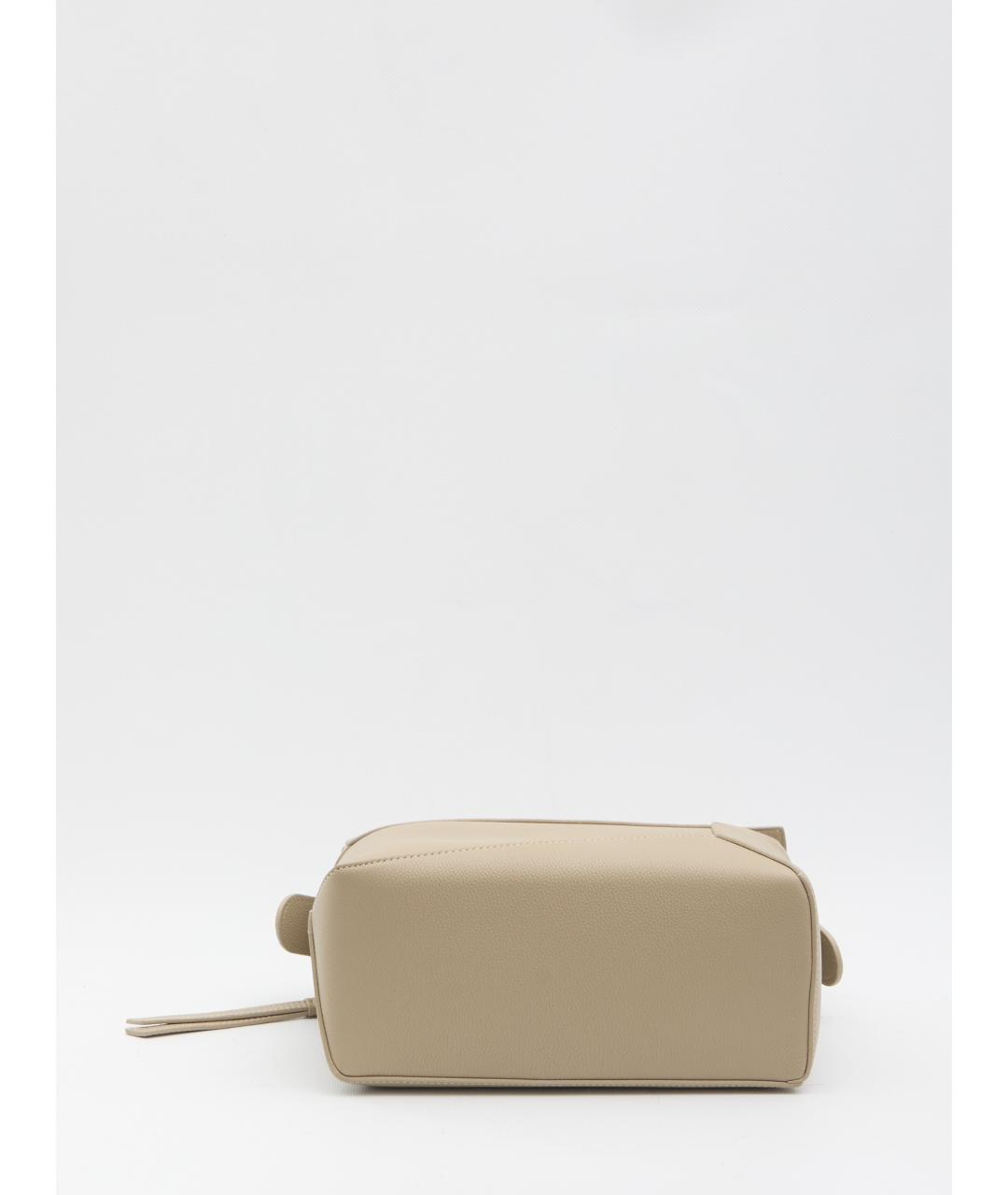 LOEWE Бежевая кожаная сумка через плечо, фото 3