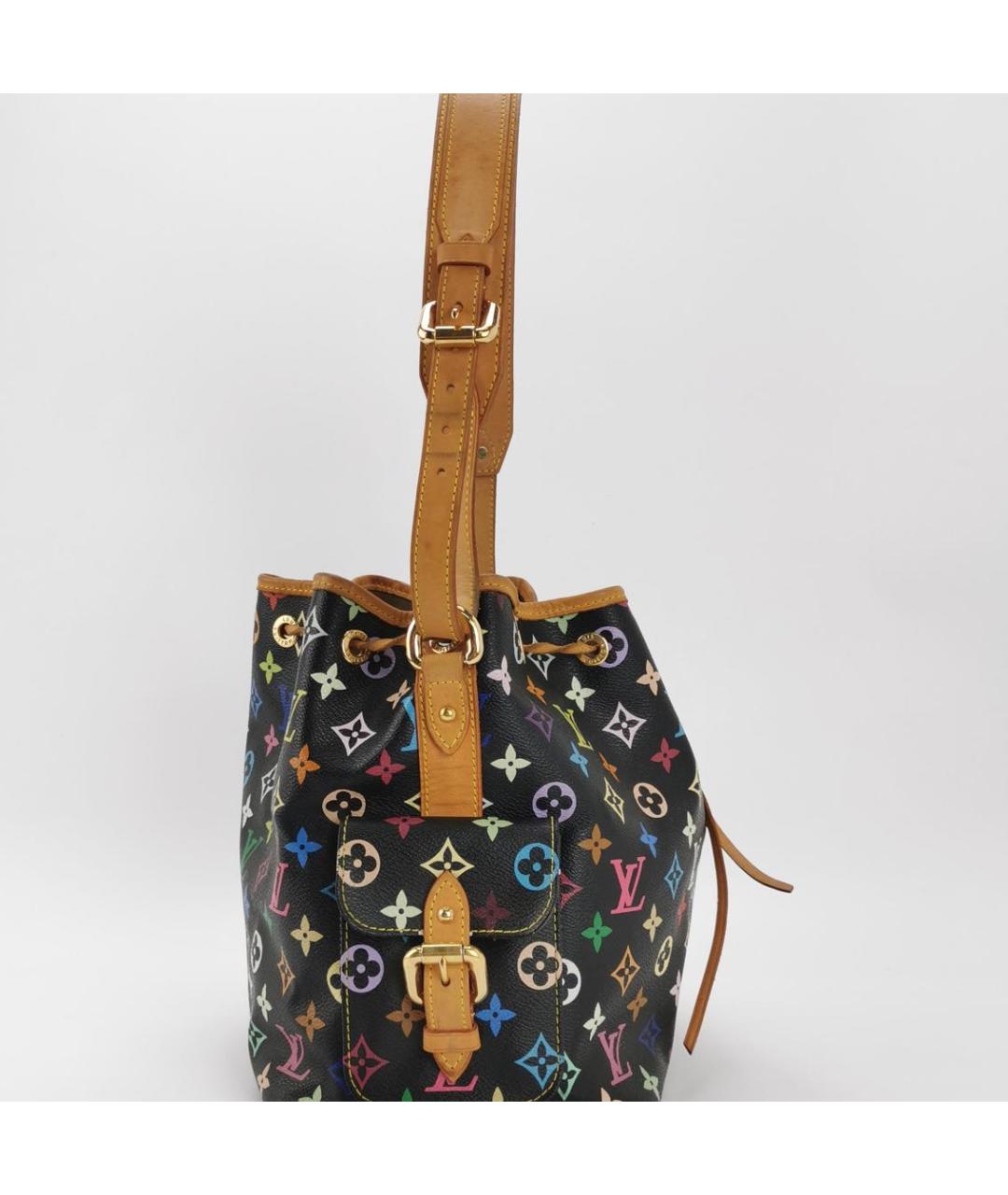 LOUIS VUITTON Черная кожаная сумка тоут, фото 3