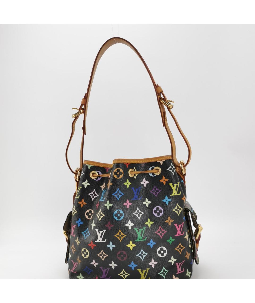 LOUIS VUITTON Черная кожаная сумка тоут, фото 4