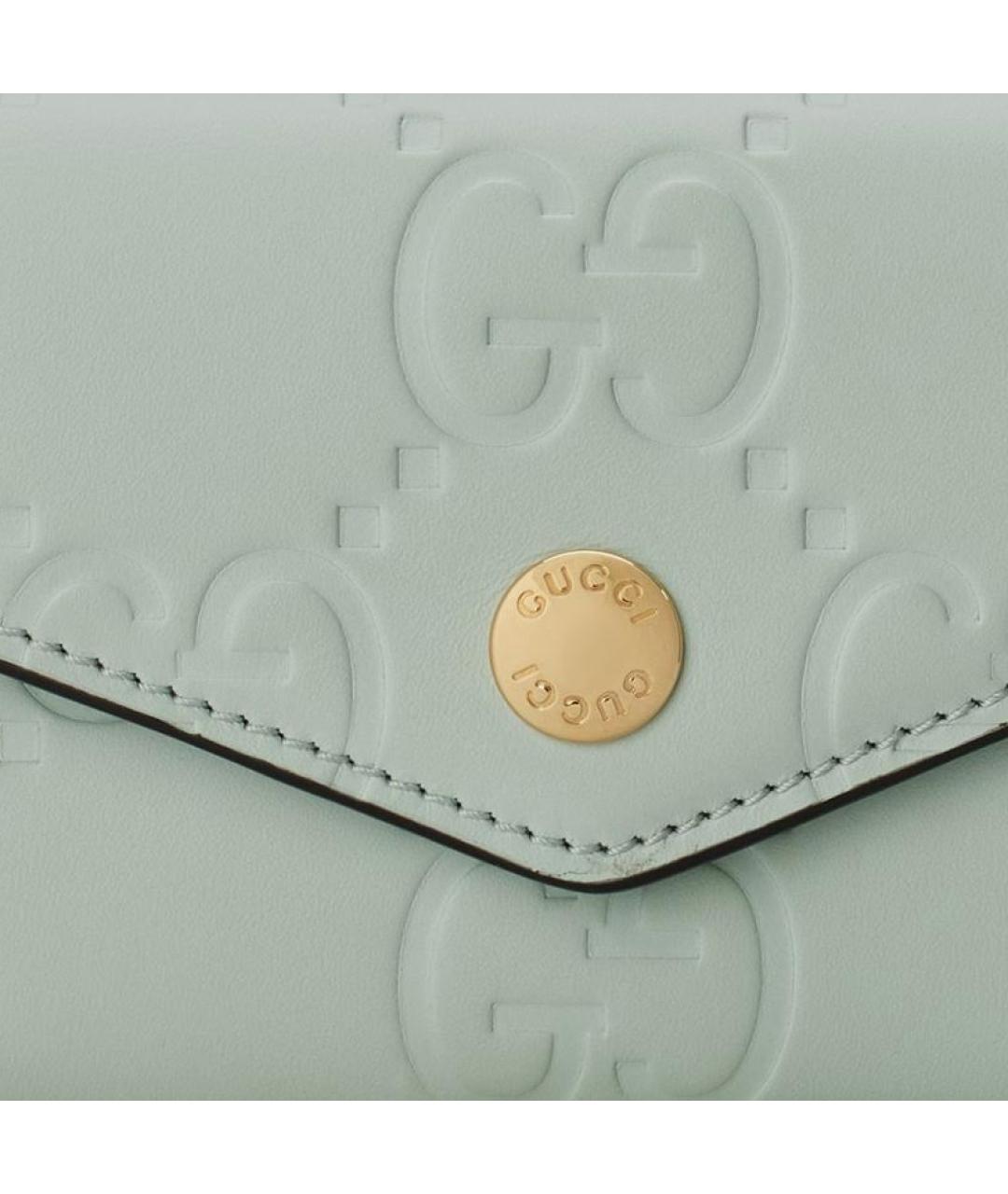 GUCCI Зеленый кожаный кардхолдер, фото 5