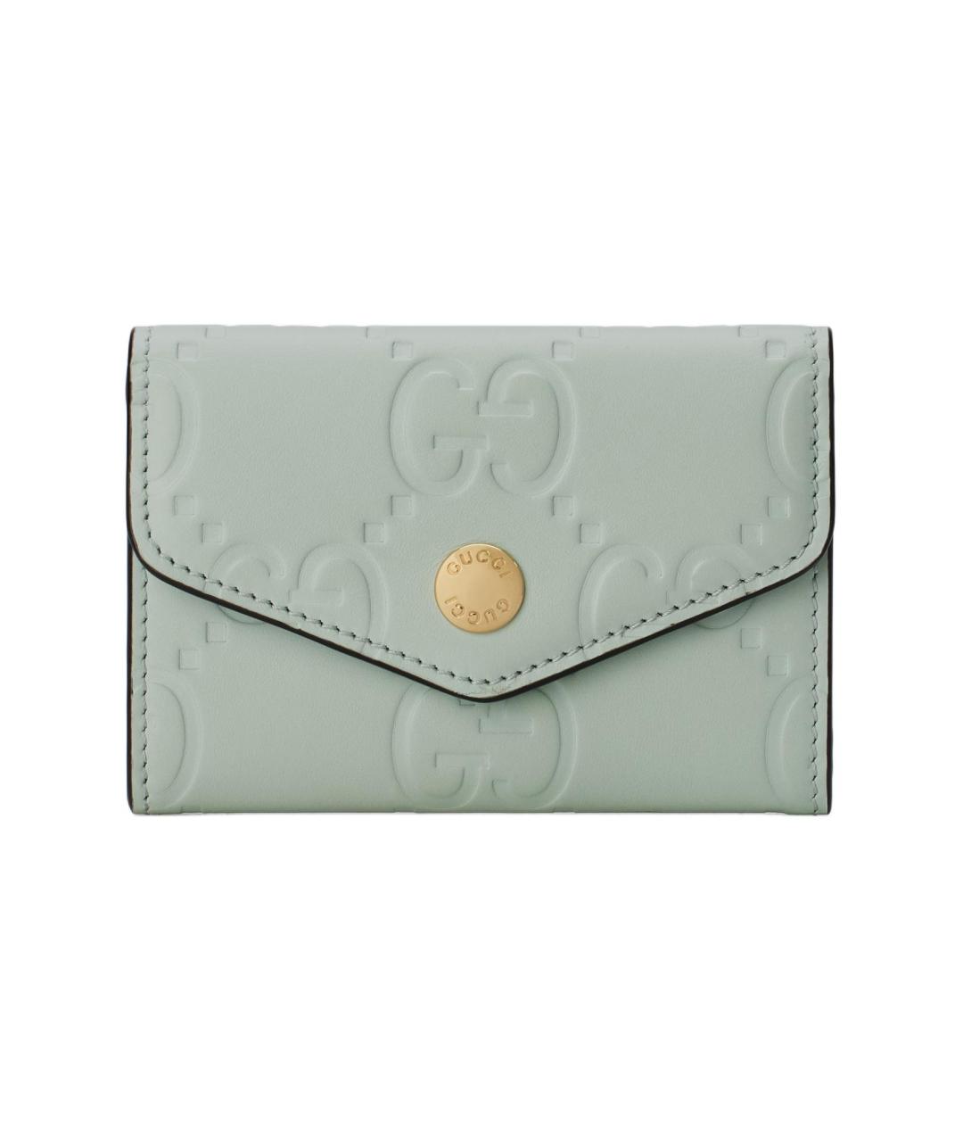 GUCCI Зеленый кожаный кардхолдер, фото 1