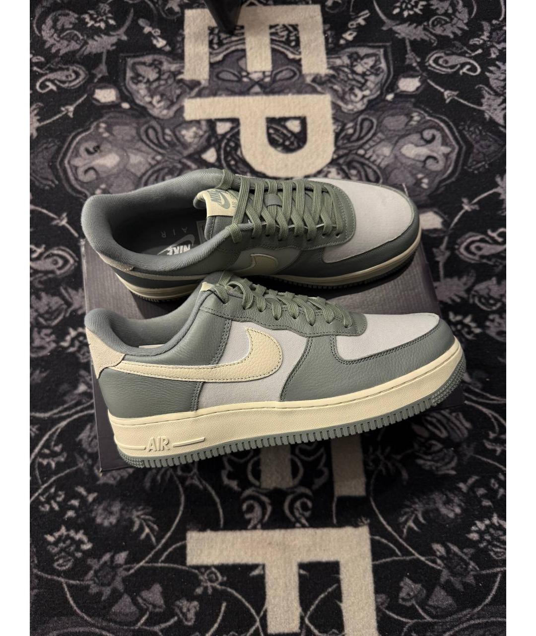 NIKE Бежевые кожаные низкие кроссовки / кеды, фото 5