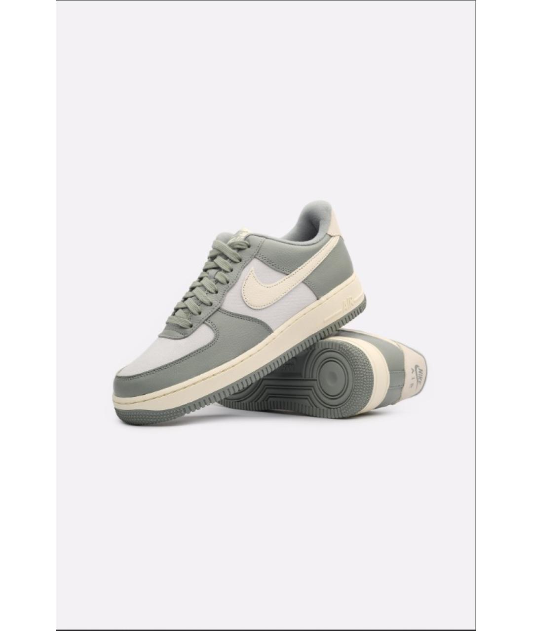 NIKE Бежевые кожаные низкие кроссовки / кеды, фото 3