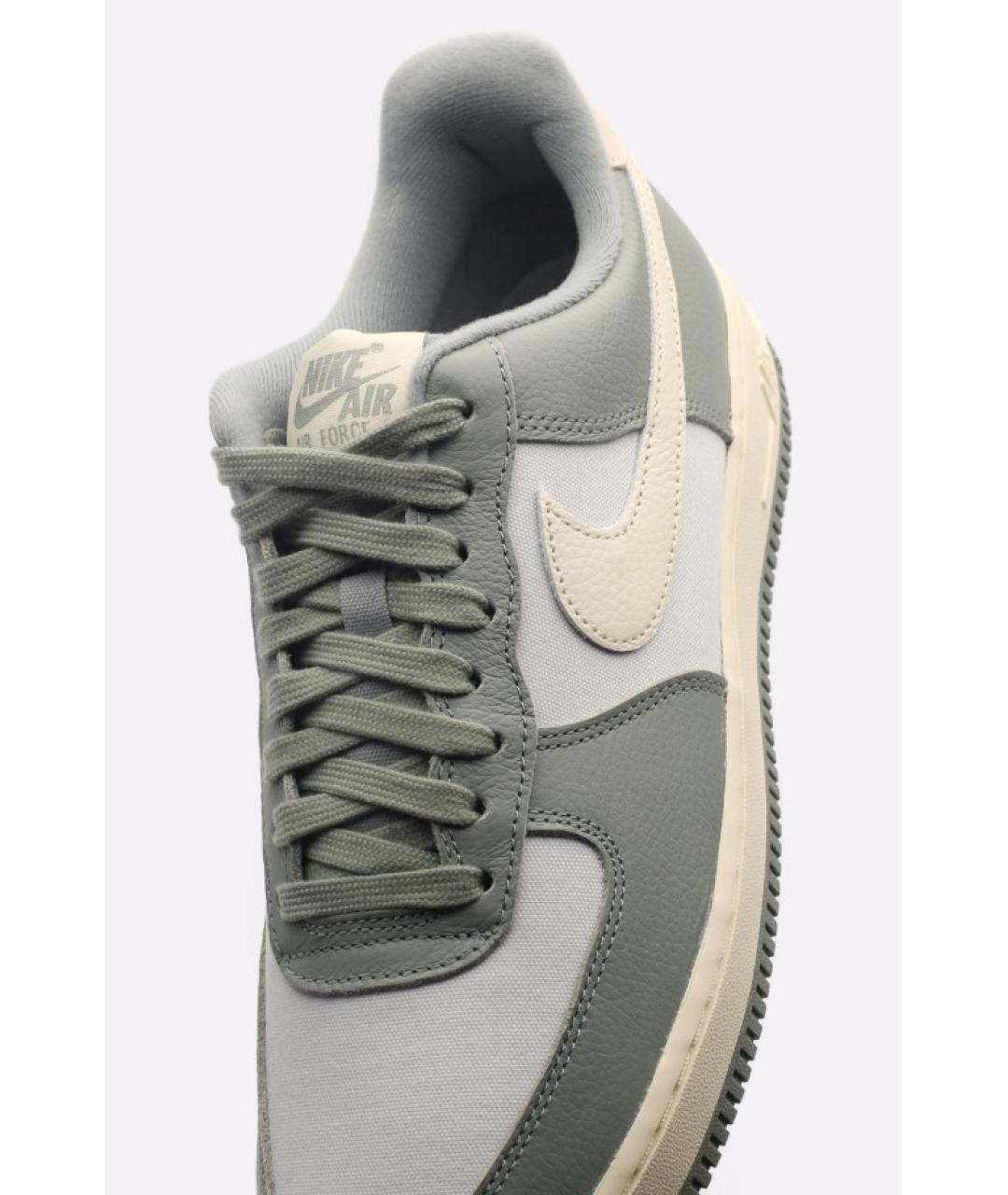 NIKE Бежевые кожаные низкие кроссовки / кеды, фото 2