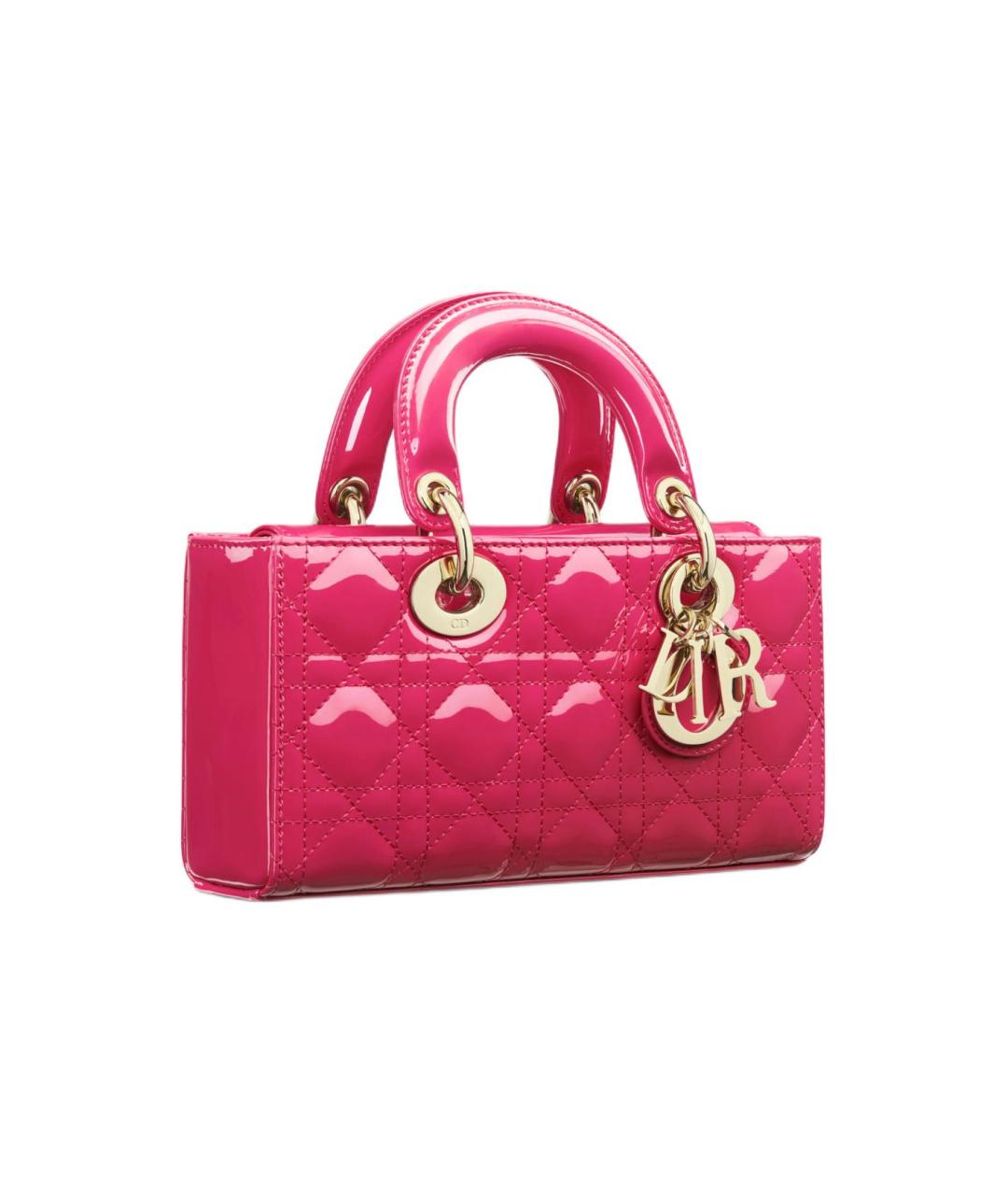 CHRISTIAN DIOR Фуксия сумка через плечо из лакированной кожи, фото 2