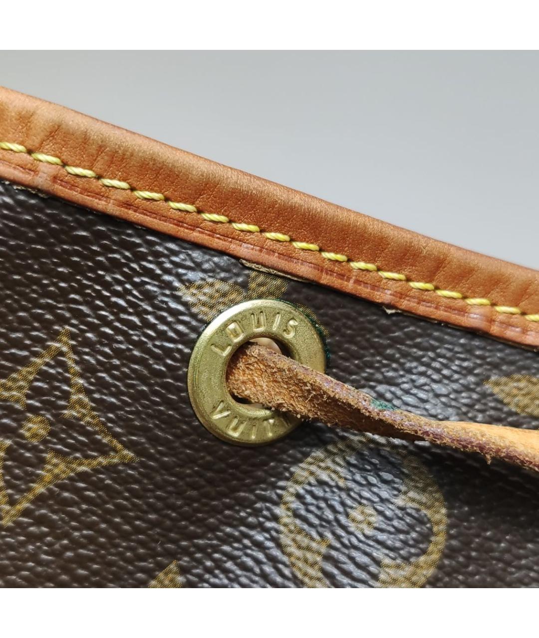 LOUIS VUITTON Коричневая кожаная сумка тоут, фото 8