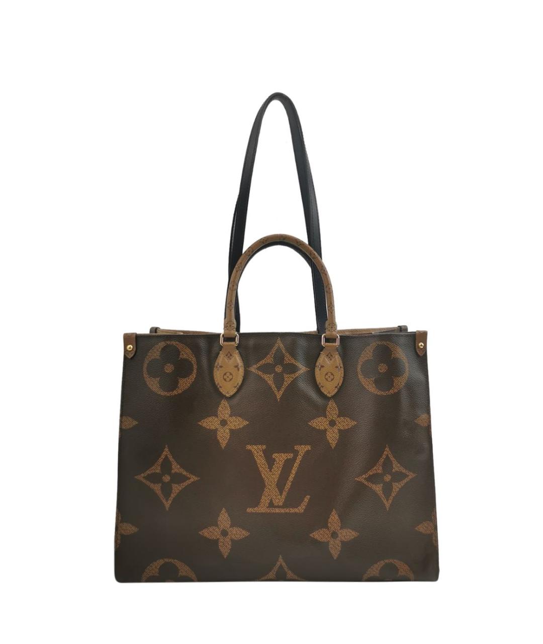 LOUIS VUITTON Коричневая кожаная сумка тоут, фото 1