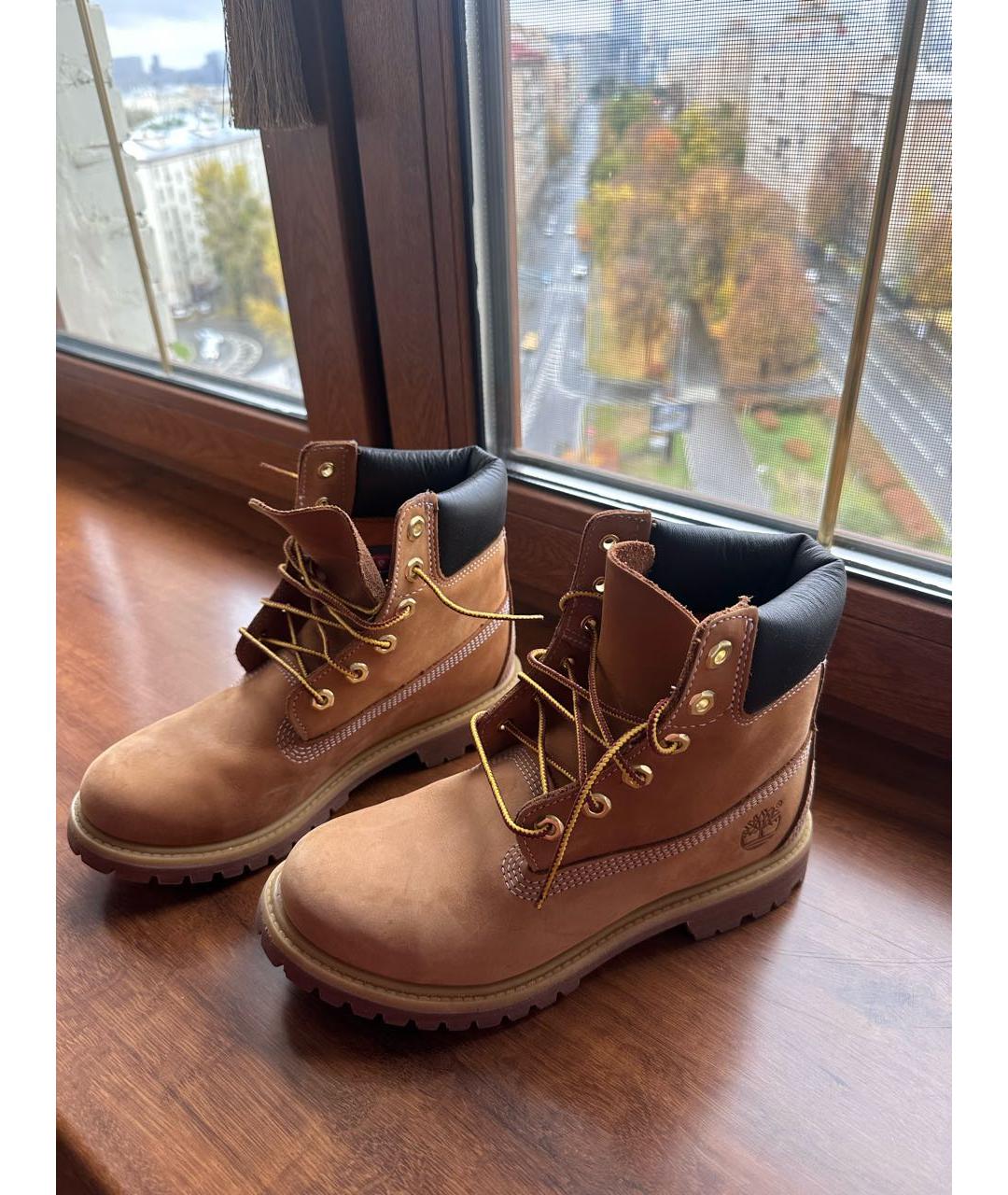 TIMBERLAND Бежевые нубуковые ботинки, фото 6
