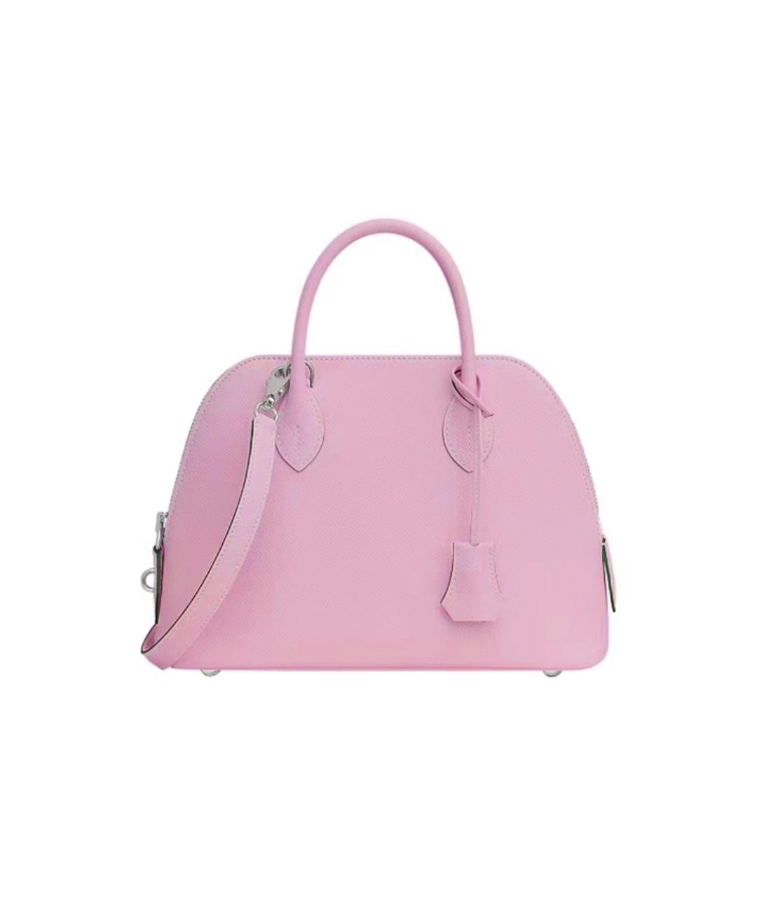 HERMES Розовая кожаная сумка через плечо, фото 3