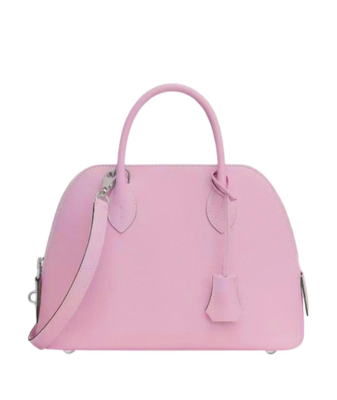 HERMES Розовая кожаная сумка через плечо, фото 1