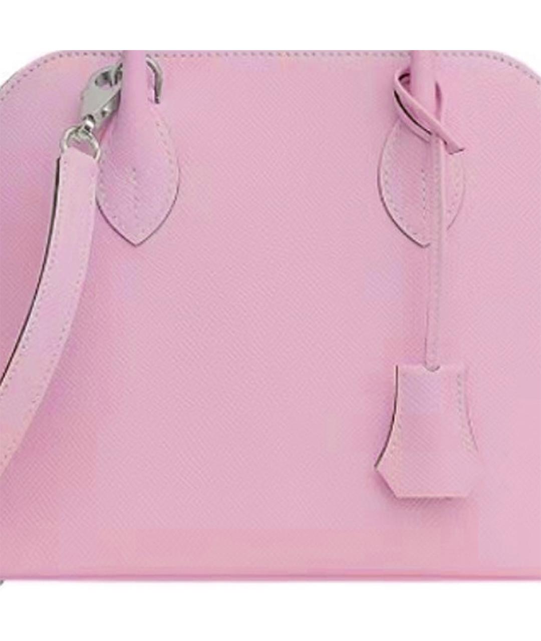 HERMES Розовая кожаная сумка через плечо, фото 2