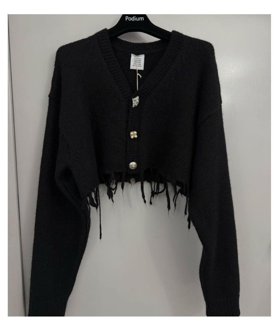 VETEMENTS Черный кардиган, фото 5