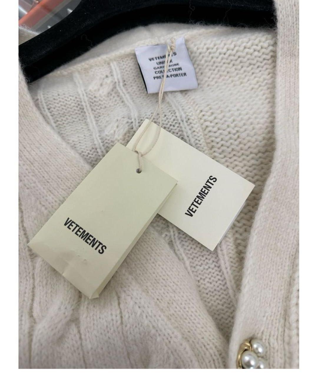 VETEMENTS Бежевый кардиган, фото 4