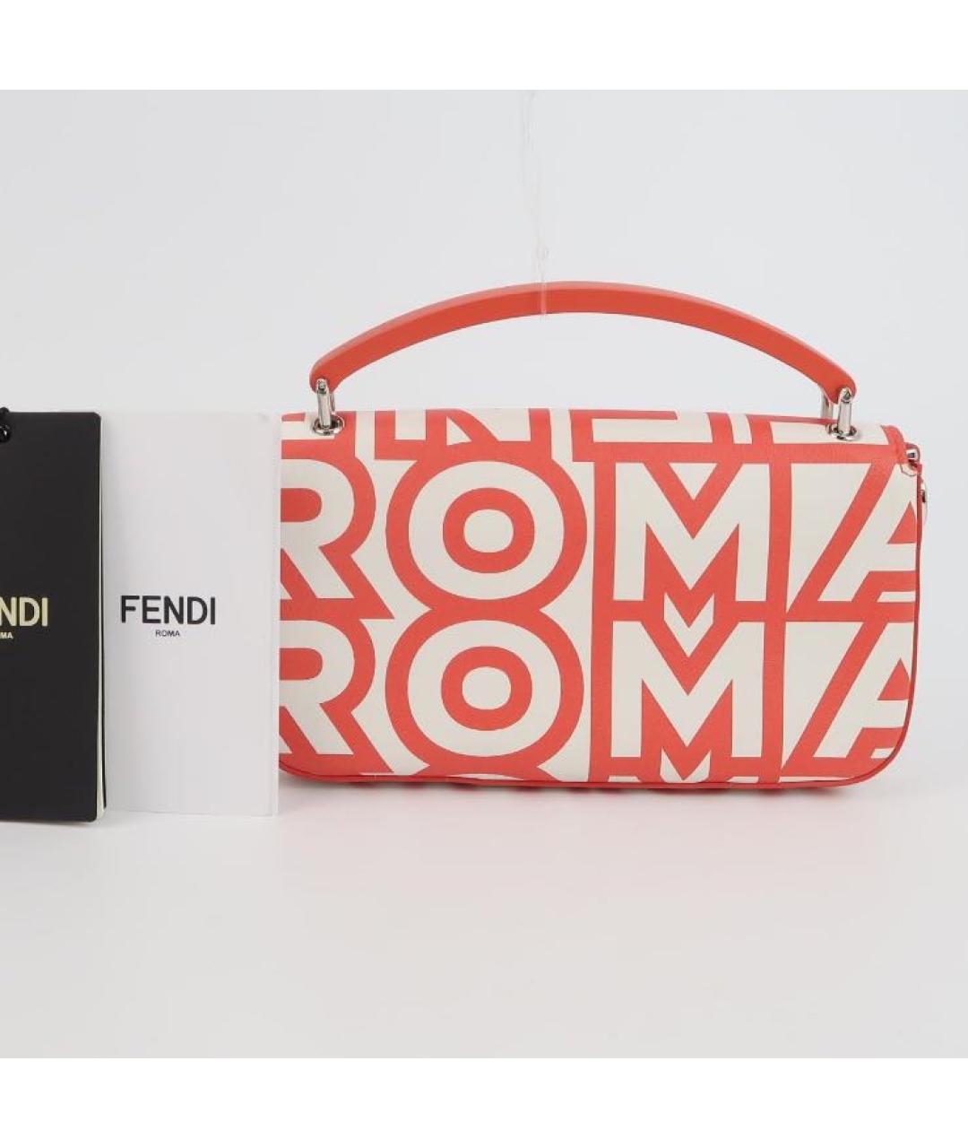 FENDI Красная кожаная сумка через плечо, фото 2