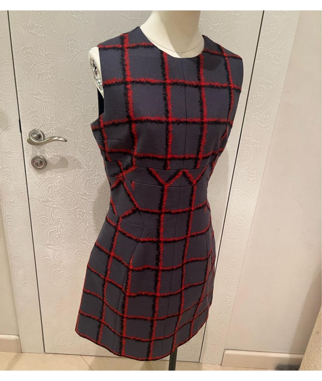 CHRISTIAN DIOR Серое шерстяное повседневное платье, фото 2