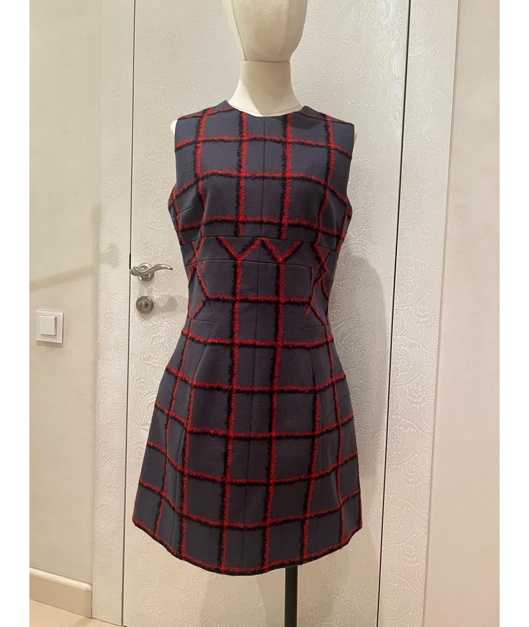 CHRISTIAN DIOR Серое шерстяное повседневное платье, фото 9
