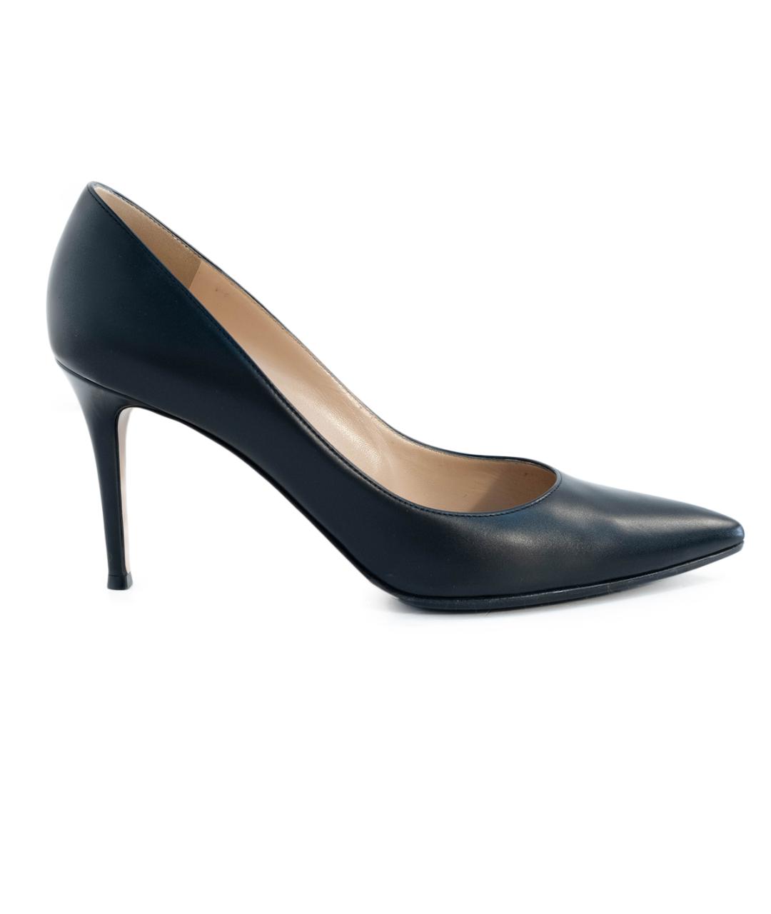 GIANVITO ROSSI Черные кожаные туфли, фото 1