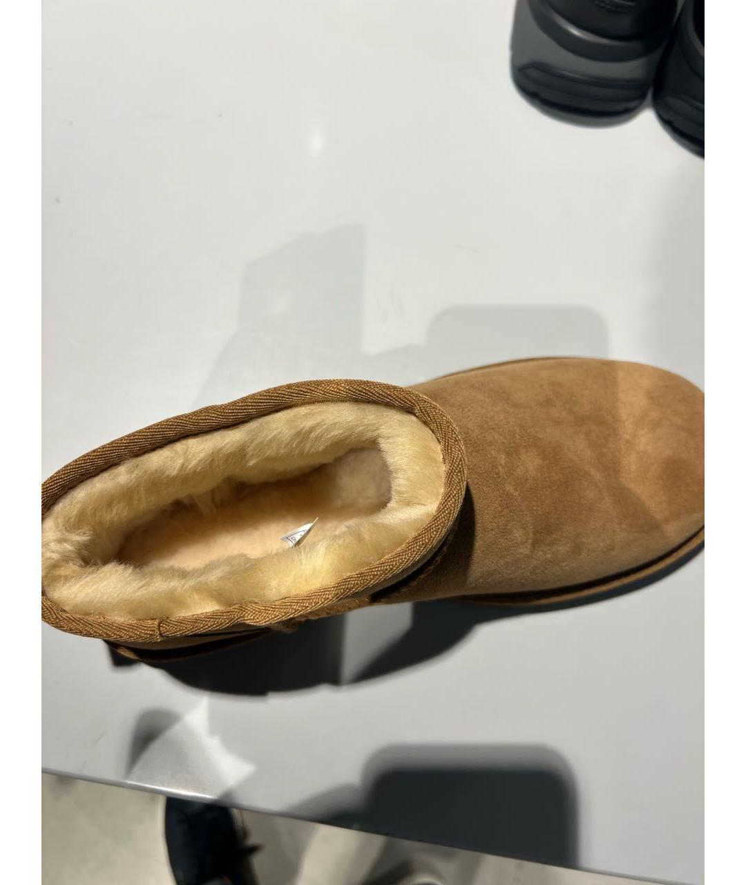 UGG AUSTRALIA Коричневые замшевые ботинки, фото 4